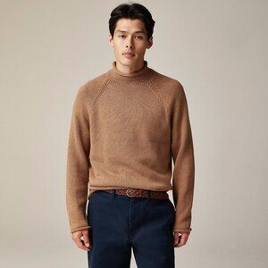 NWT J Crew Rollneck Sweater in Heather Caramel Brown
